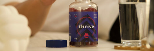 Thrive hair vitamins gummies bottle packaging detail